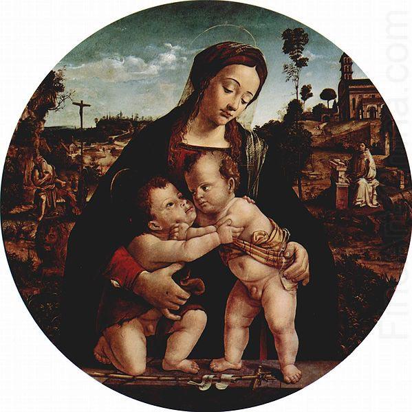 Madonna mit Hl. Johannes dem Taufer, Tondo, Piero di Cosimo